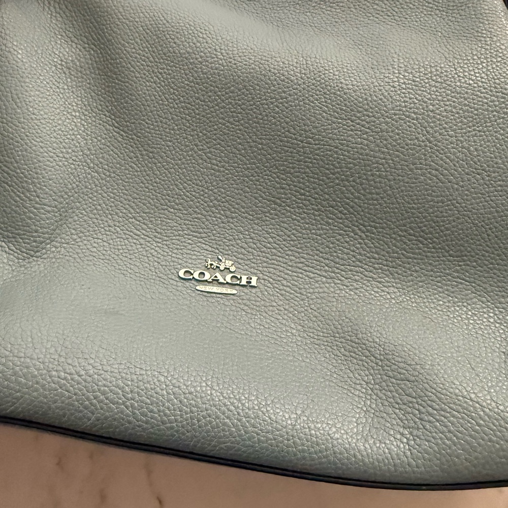 Coach Light Blue Leather Shoulder Bag - Picture 5 of 6